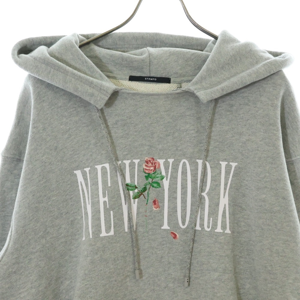 STAMPD(スタンプド) New York Rose Hoodie ニューヨーク ローズ プルオーバーパーカー フーディー グレー