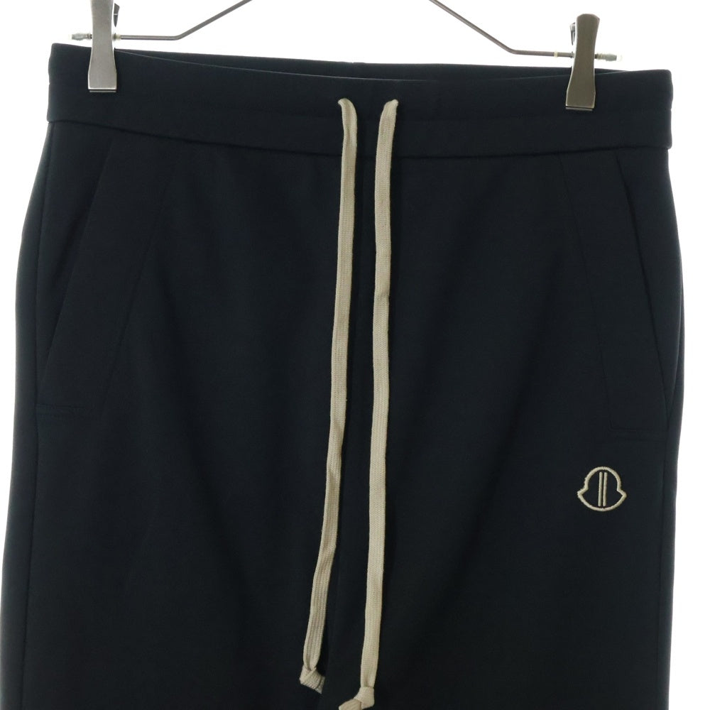 MONCLER(モンクレール) 20AW ×Rick Owens ロゴワッペン ドローコード スウェットパンツ ブラック F209N8H70200