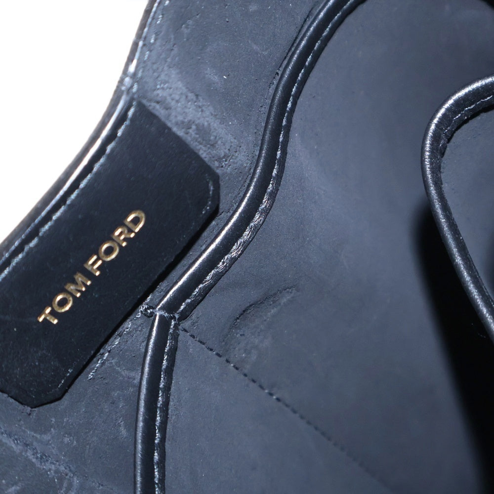 TOM FORD(トムフォード) ゴールド金具 レザーショルダーバッグ ブラック