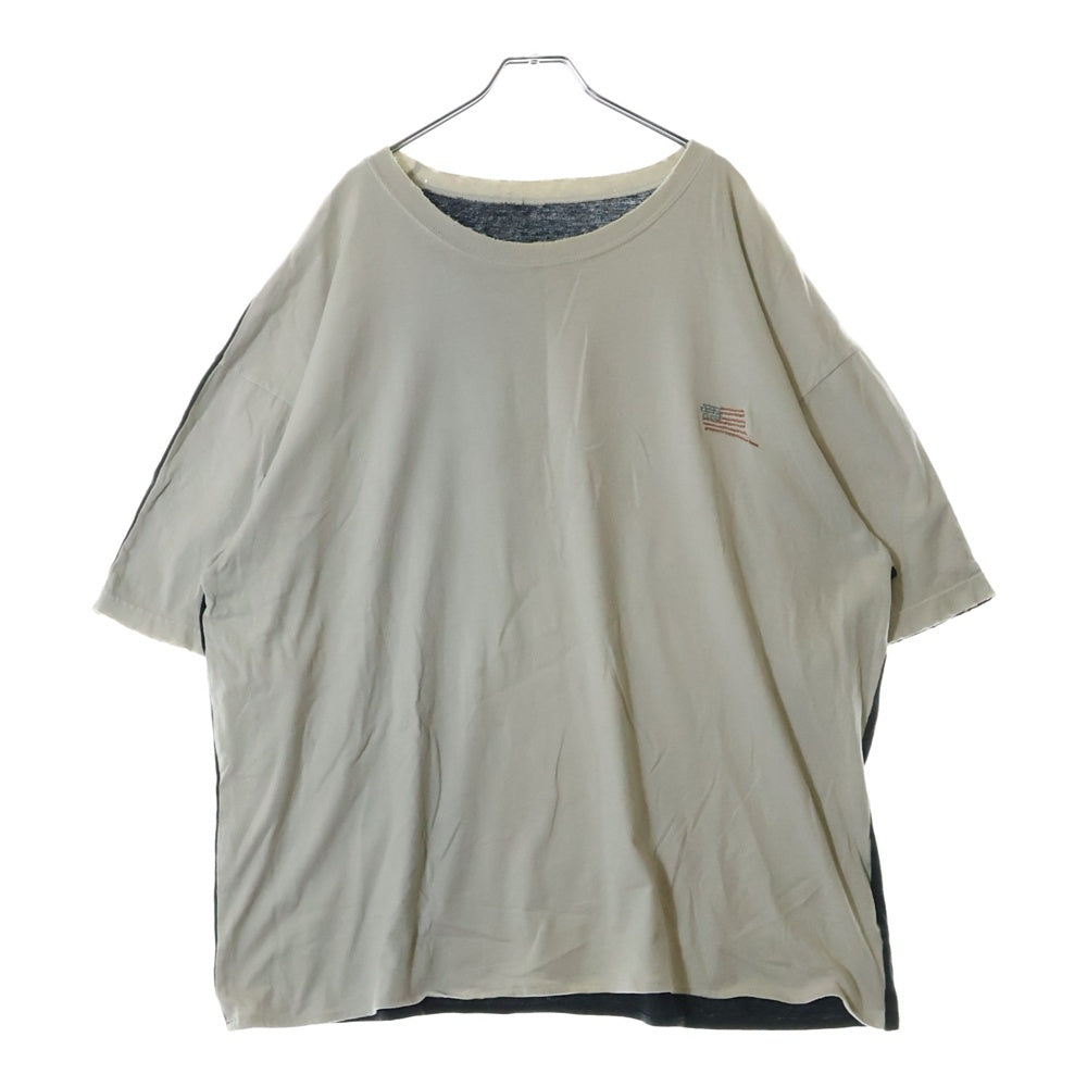 KAPITAL(キャピタル) 19AW KOUNTRY BONE TEE ボーンプリント 半袖Tシャツ ホワイト/ブラック K1902SC823