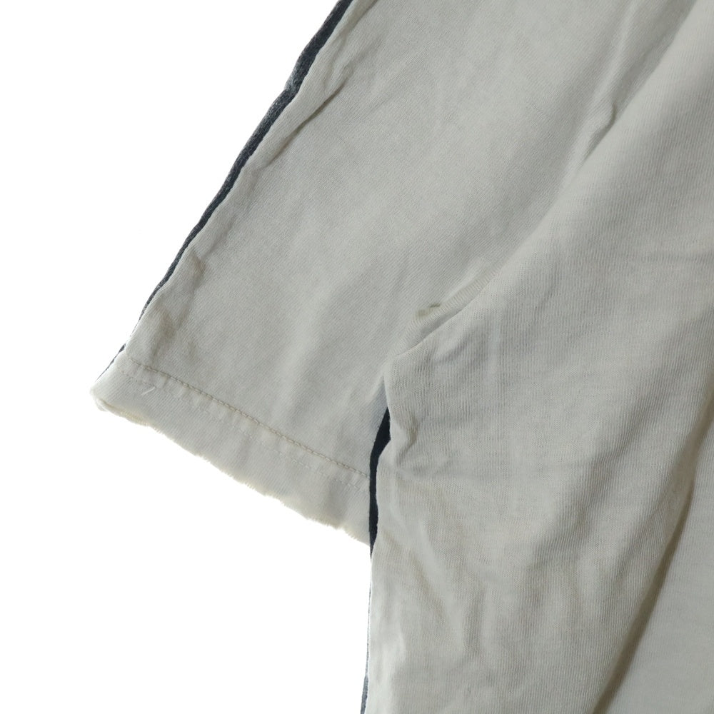 KAPITAL(キャピタル) 19AW KOUNTRY BONE TEE ボーンプリント 半袖Tシャツ ホワイト/ブラック K1902SC823