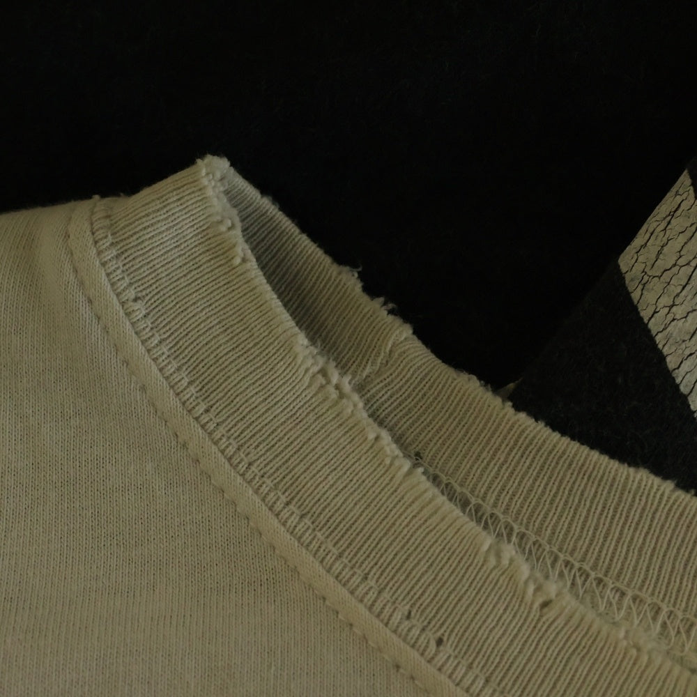 KAPITAL(キャピタル) 19AW KOUNTRY BONE TEE ボーンプリント 半袖Tシャツ ホワイト/ブラック K1902SC823