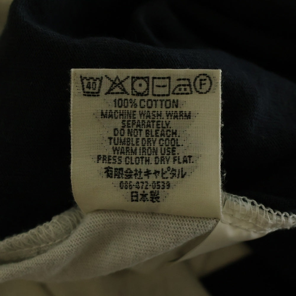 KAPITAL(キャピタル) 19AW KOUNTRY BONE TEE ボーンプリント 半袖Tシャツ ホワイト/ブラック K1902SC823