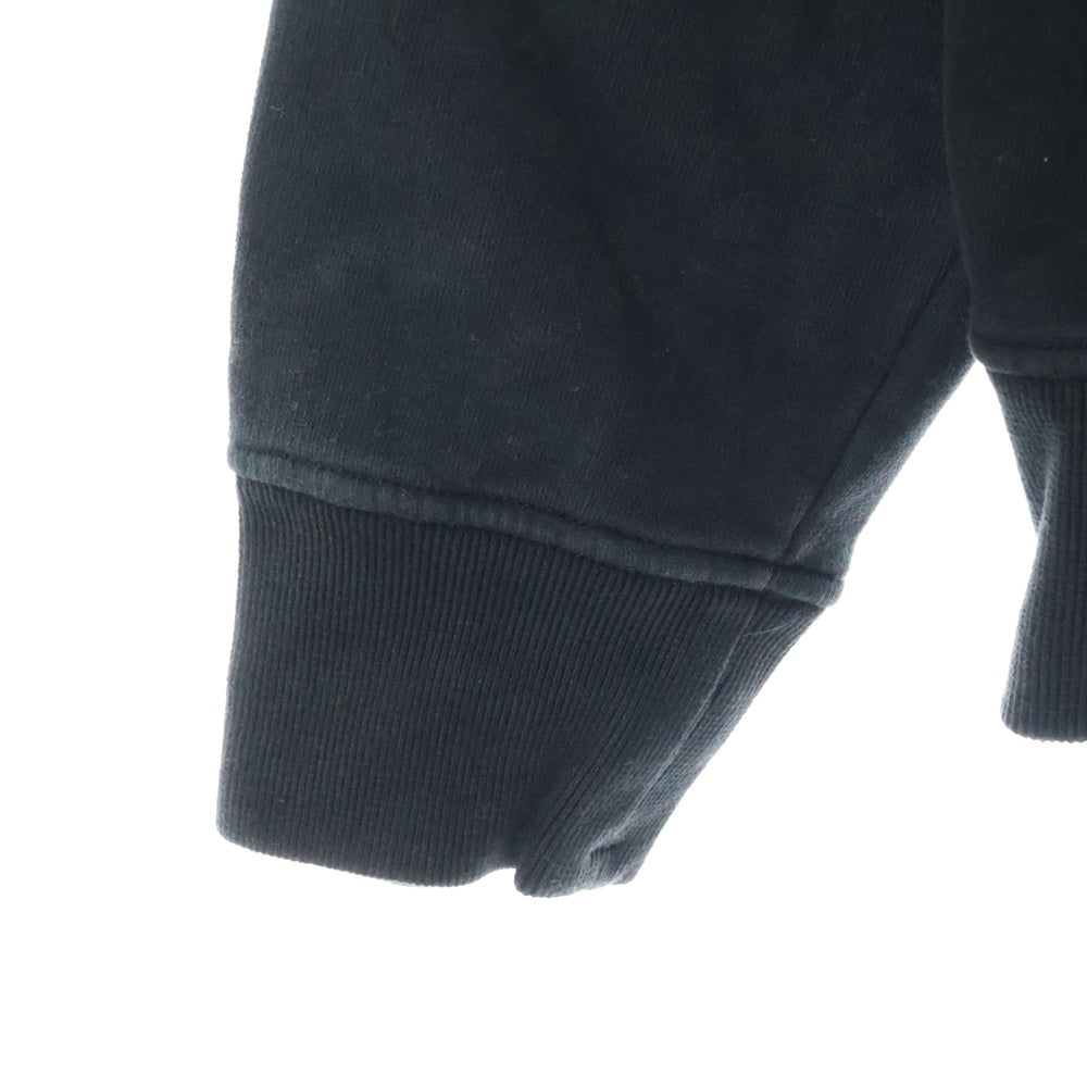 STONE ISLAND(ストーンアイランド) Garment Dyed Brushed Cotton Sweatshirt ガーメントダイ ロゴワッペン クルーネックスウェットトレーナー ブラック 771563020