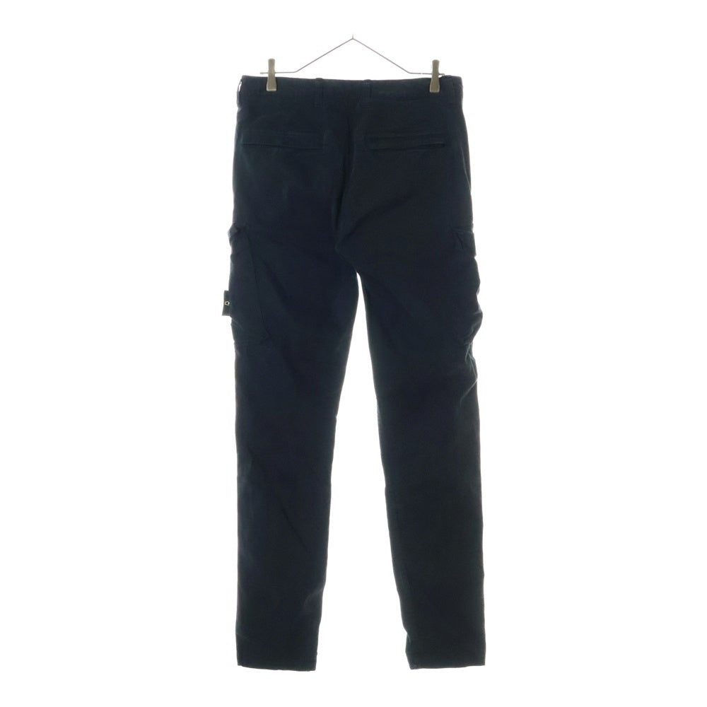 STONE ISLAND(ストーンアイランド) 19AW Slim Navy Cargo Trousers ロゴワッペン ウォッシュドカーゴパンツ ネイビー 711530810