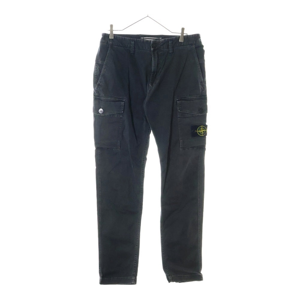 STONE ISLAND(ストーンアイランド) 21AW Cargo Pants ロゴワッペン ウォッシュド加工カーゴパンツ グレー 7515318L1