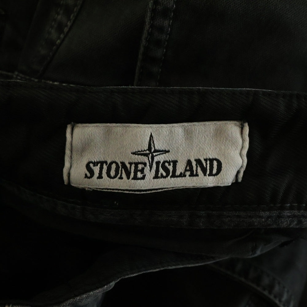 STONE ISLAND(ストーンアイランド) 21AW Cargo Pants ロゴワッペン ウォッシュド加工カーゴパンツ グレー 7515318L1