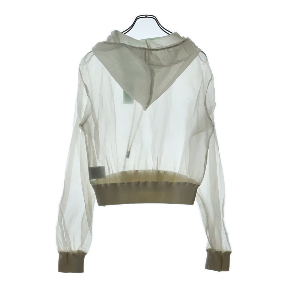OFF-WHITE(オフホワイト) 19SS Hoodie シワ加工 シースループルオーバーパーカー フーディー ホワイト OWBB031S19759085