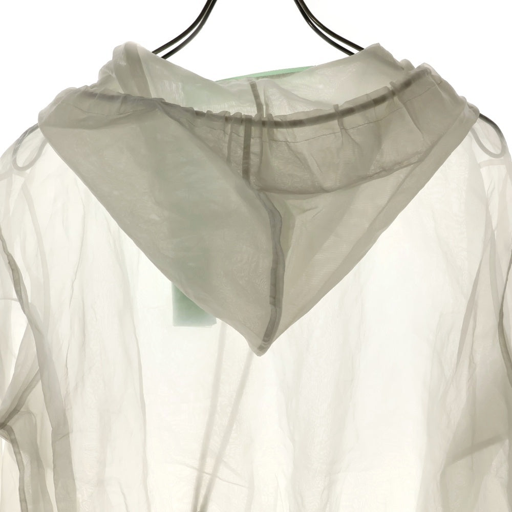 OFF-WHITE(オフホワイト) 19SS Hoodie シワ加工 シースループルオーバーパーカー フーディー ホワイト OWBB031S19759085