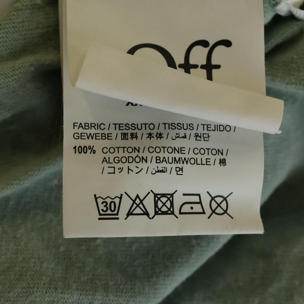 OFF-WHITE(オフホワイト) 21SS Graff S/S Over Tee 半袖Tシャツ グリーン OMAA038R21JER007