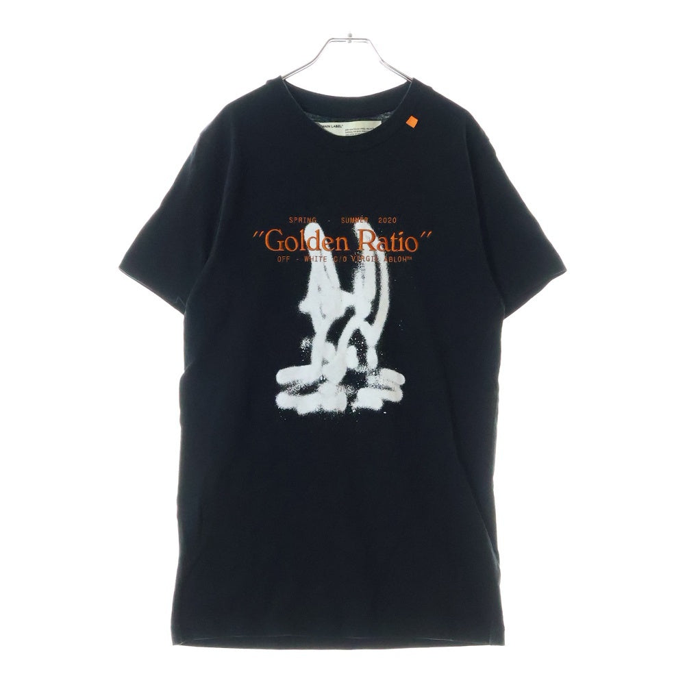 OFF-WHITE(オフホワイト) 20SS Embroidered Logo T-Shirt ロゴ刺繍半袖Tシャツ ブラック OMAA027R20185009
