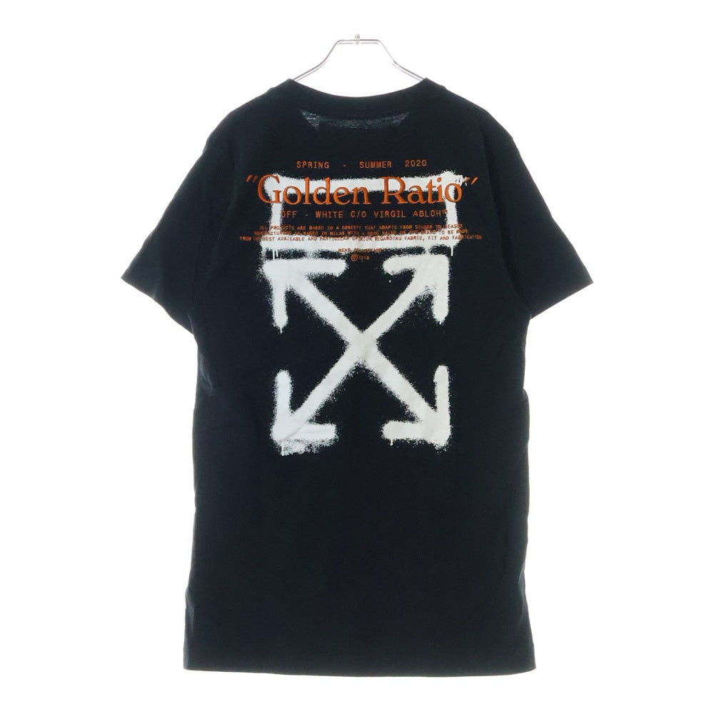 OFF-WHITE(オフホワイト) 20SS Embroidered Logo T-Shirt ロゴ刺繍半袖Tシャツ ブラック OMAA027R20185009