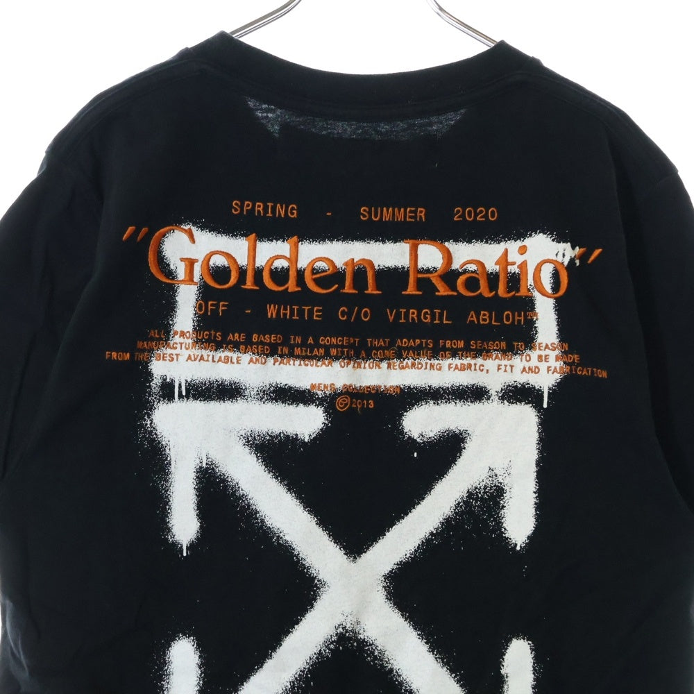 OFF-WHITE(オフホワイト) 20SS Embroidered Logo T-Shirt ロゴ刺繍半袖Tシャツ ブラック OMAA027R20185009