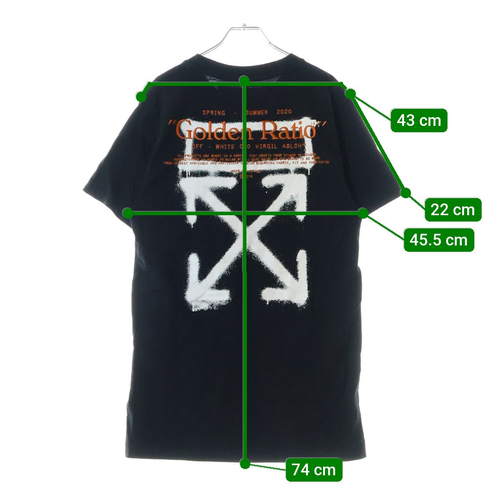 OFF-WHITE(オフホワイト) 20SS Embroidered Logo T-Shirt ロゴ刺繍半袖Tシャツ ブラック OMAA027R20185009