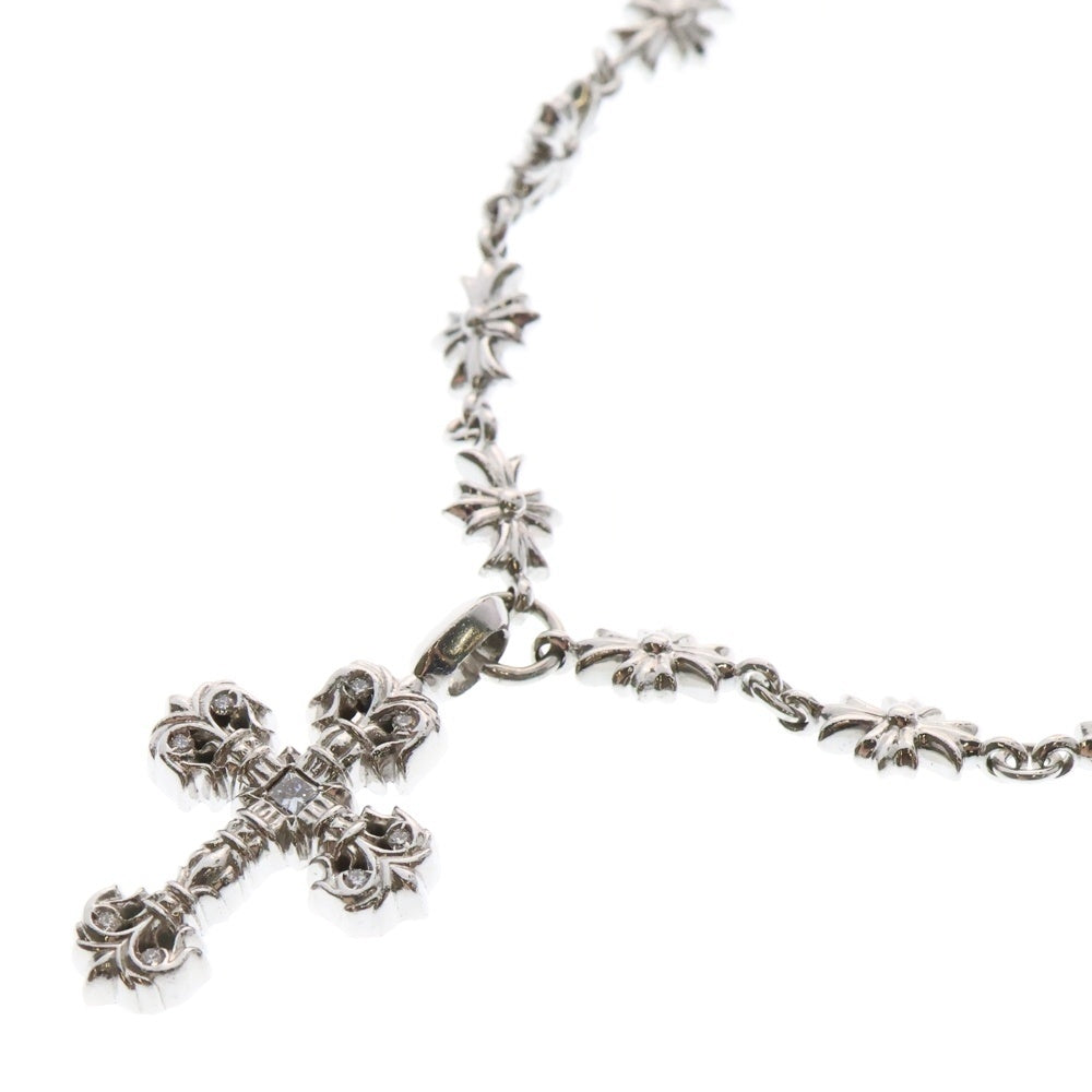 CHROME HEARTS(クロムハーツ) 18KWG TNY E20 DIA FILIGREE TINY P/DIA タイニー フィリグリークロス パヴェダイヤ ホワイトゴールド ネックレス