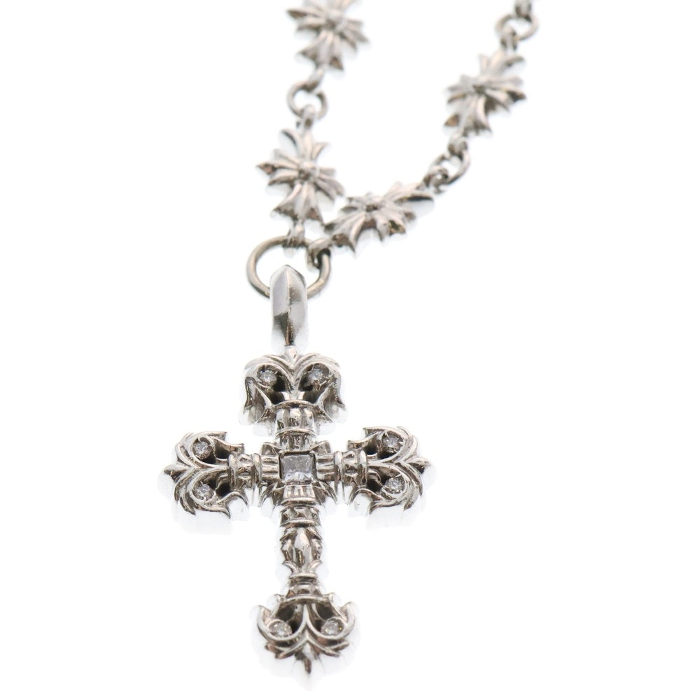 CHROME HEARTS(クロムハーツ) 18KWG TNY E20 DIA FILIGREE TINY P/DIA タイニー フィリグリークロス パヴェダイヤ ホワイトゴールド ネックレス