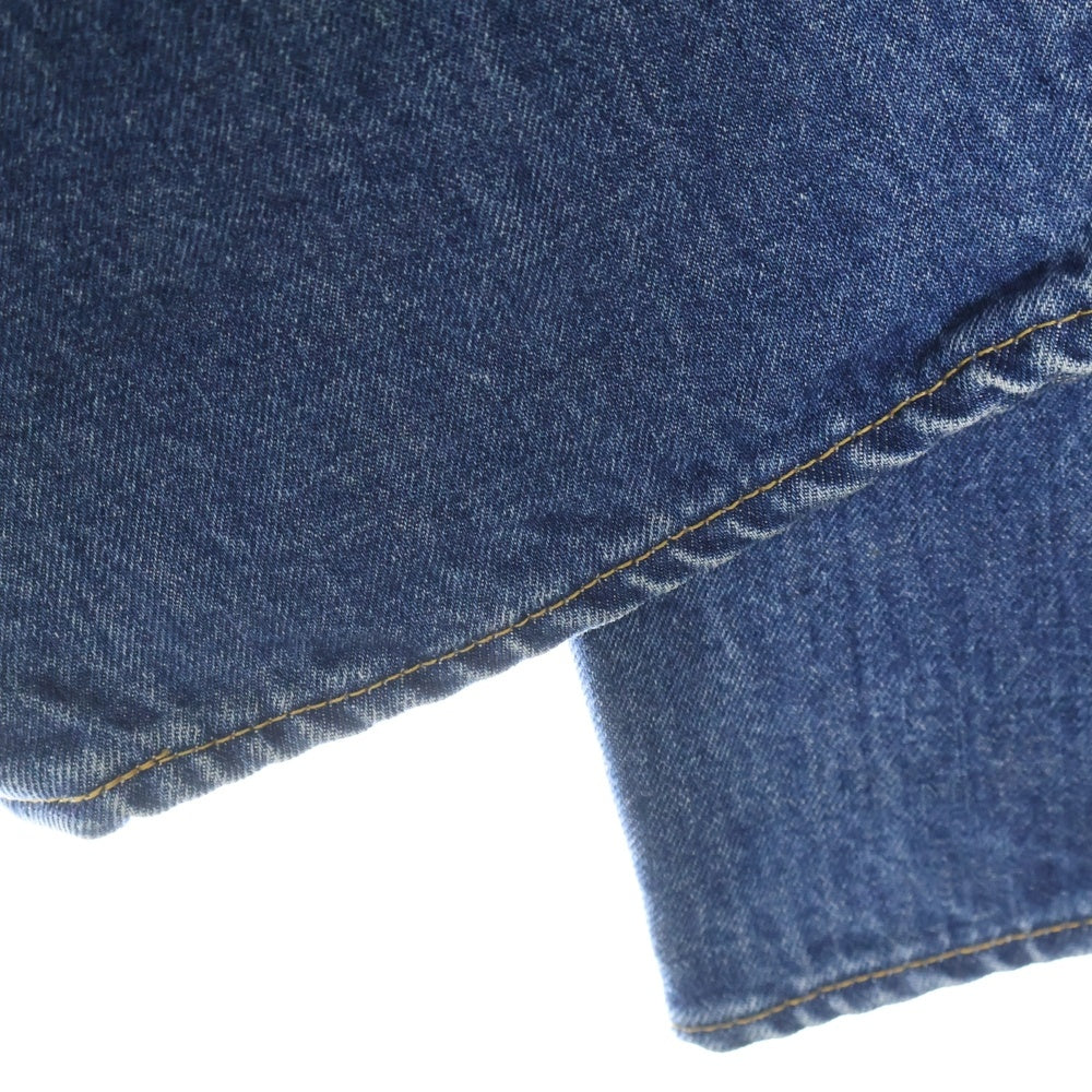 WTAPS(ダブルタップス) 24SS EX48_COLLECTION SPEC STRAIGHT DENIM ポケットロゴ刺繍ワイドストレートデニムパンツ 241WVDT-PTM03 ブルー
