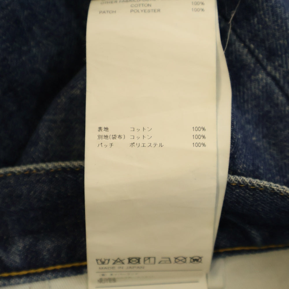 WTAPS(ダブルタップス) 24SS EX48_COLLECTION SPEC STRAIGHT DENIM ポケットロゴ刺繍ワイドストレートデニムパンツ 241WVDT-PTM03 ブルー