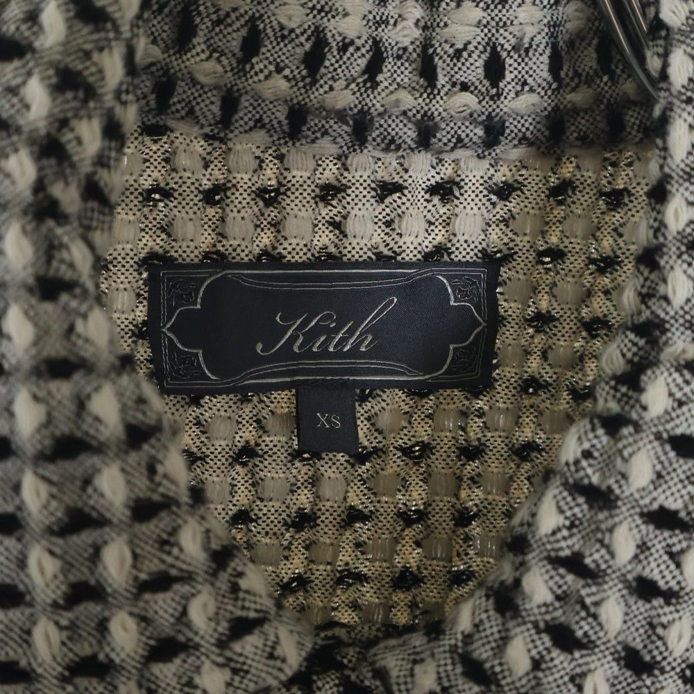 KITH(キス) 25SS Geometric Diamond Short Sleeve Boxy Collared Overshirt 半袖シャツ グレー