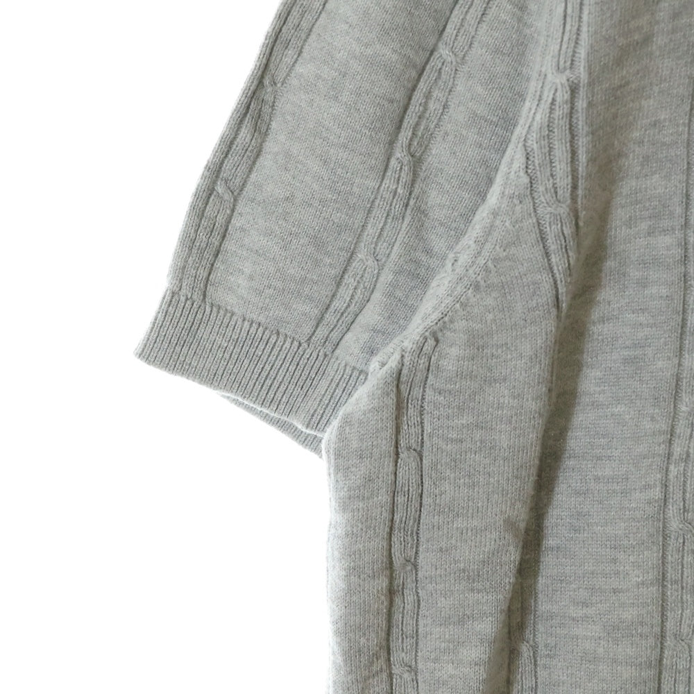 KITH(キス) 25SS Tilden Polo ロゴ刺繍 半袖ニットポロシャツ グレー