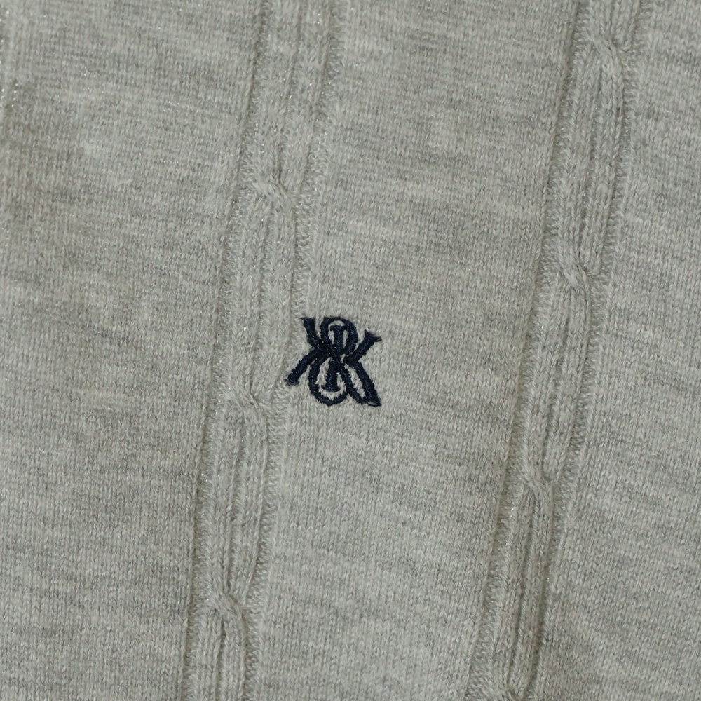 KITH(キス) 25SS Tilden Polo ロゴ刺繍 半袖ニットポロシャツ グレー