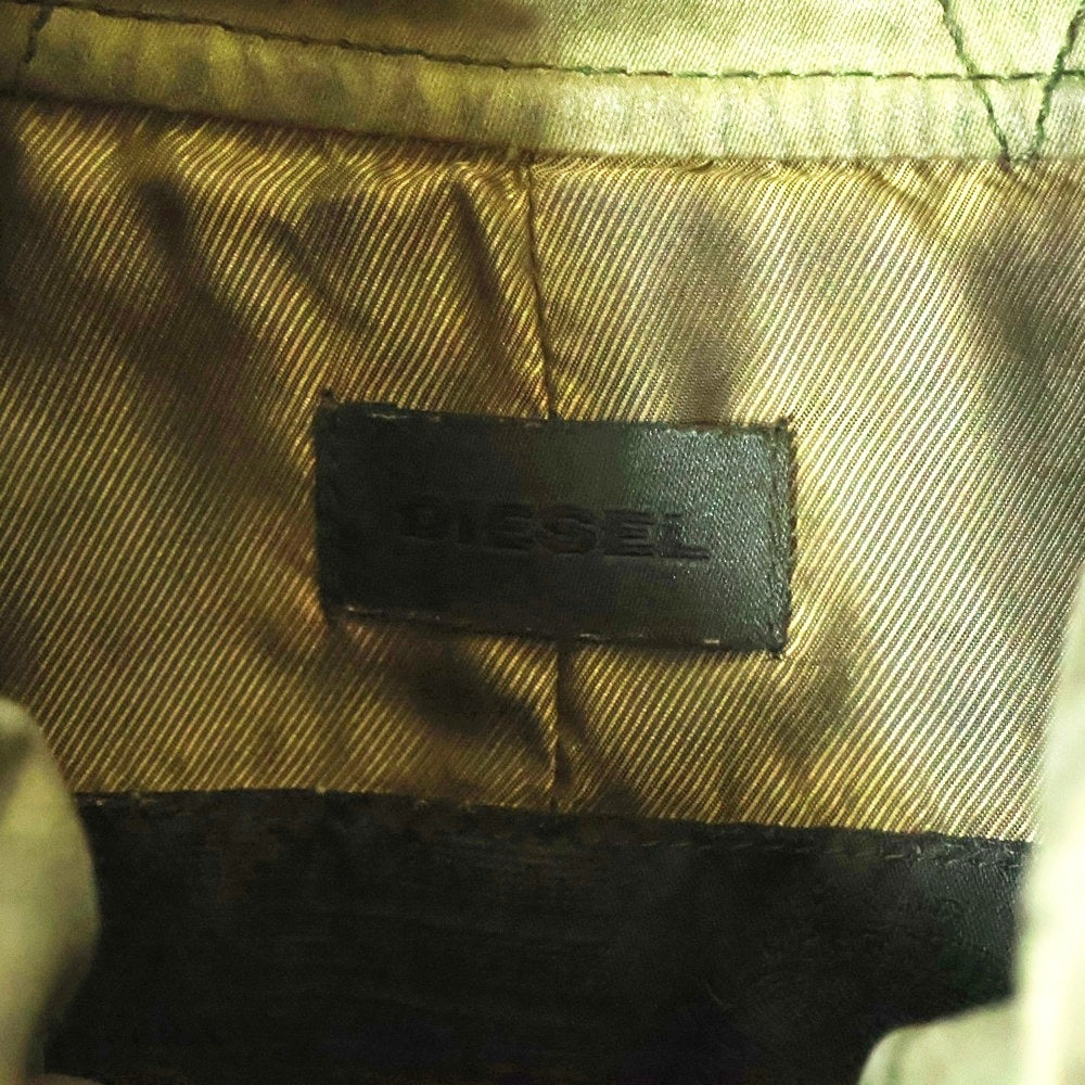 DIESEL(ディーゼル) ロゴパッチ ミリタリージャケット カーキ