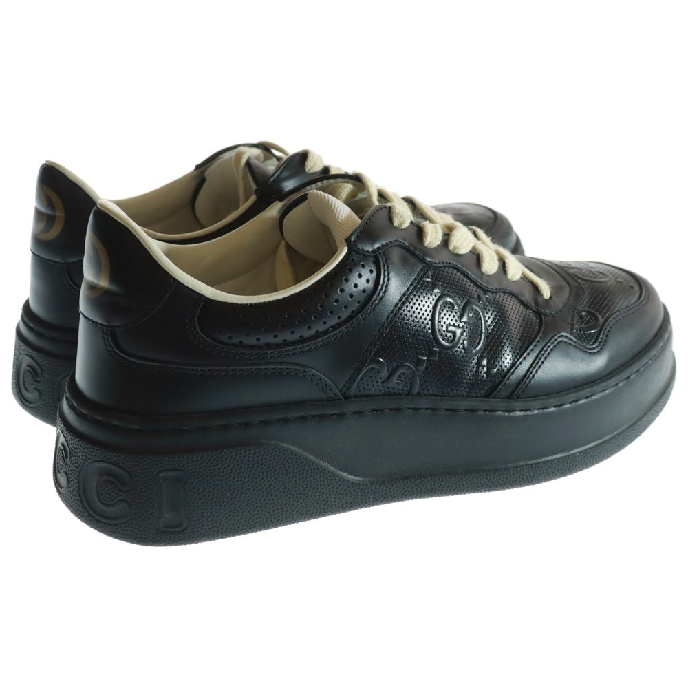 GUCCI(グッチ) GGエンボス レザーローカットスニーカー ブラック 669582
