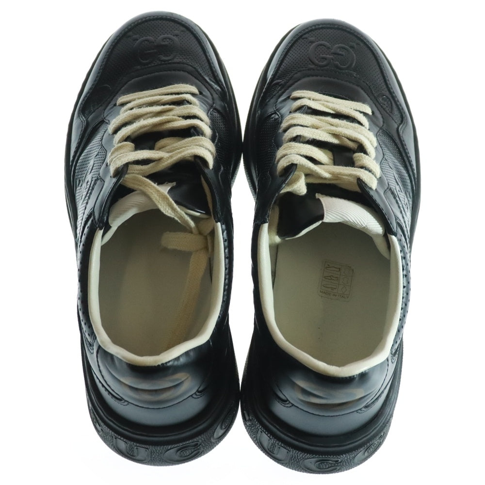 GUCCI(グッチ) GGエンボス レザーローカットスニーカー ブラック 669582