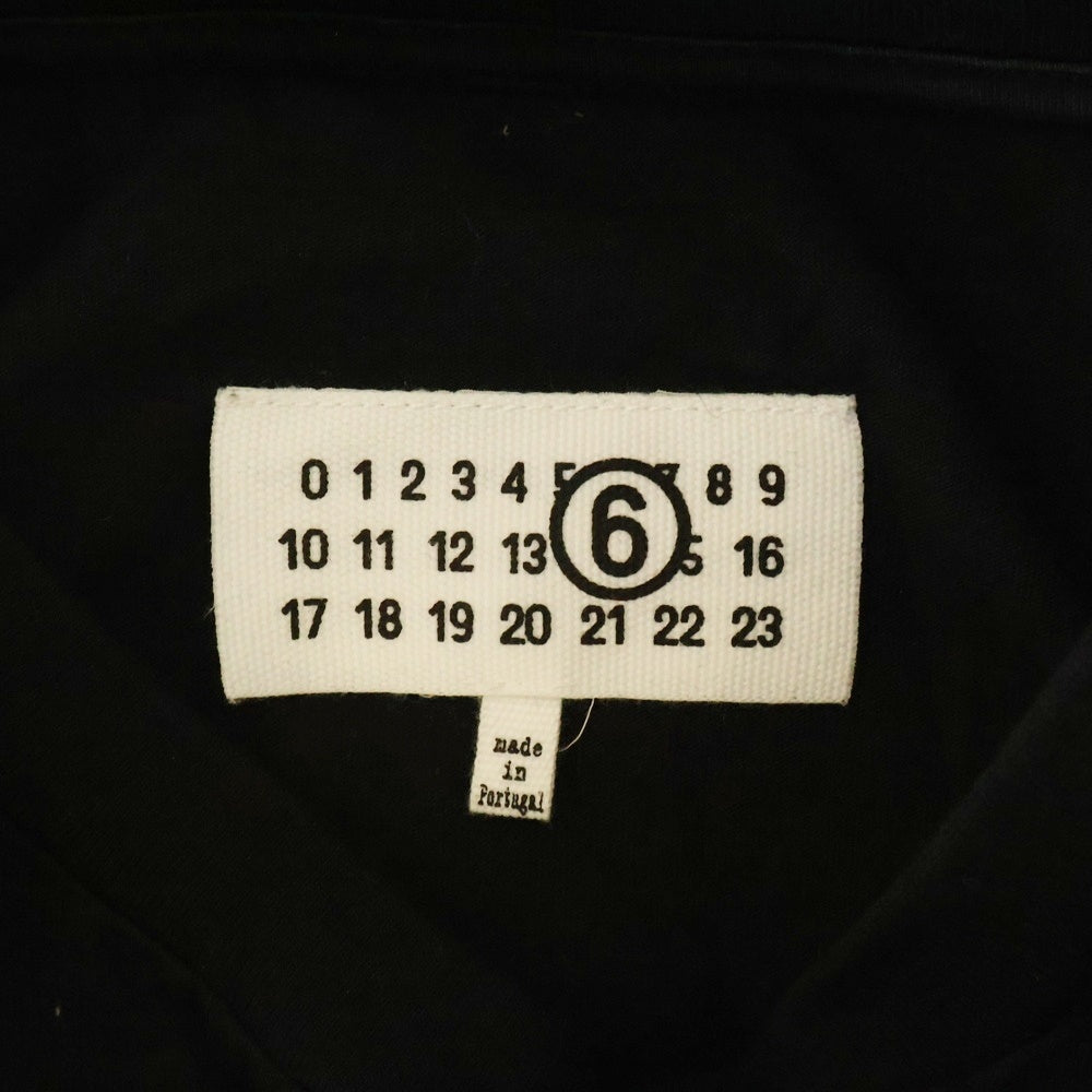 MM6 Maison Margiela(エムエムシックスメゾンマルジェラ) 24SS オープンショルダー 半袖Tシャツ カットソー ブラック S52GC0305 レディース