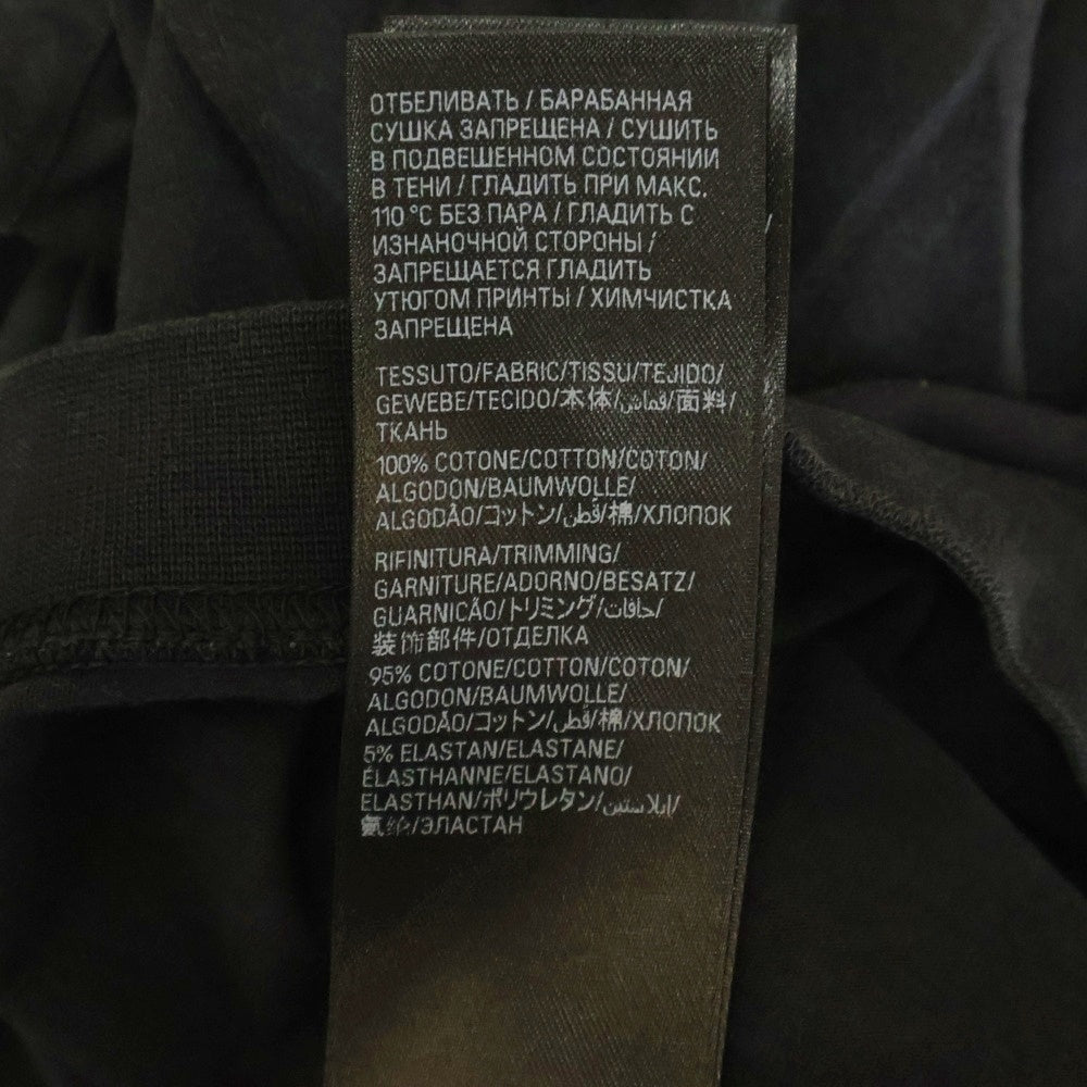 BALENCIAGA(バレンシアガ) 25SS Oversized T-Shirt フロントプリント 半袖Tシャツ カットソー ブラック 811688 TRVQ4
