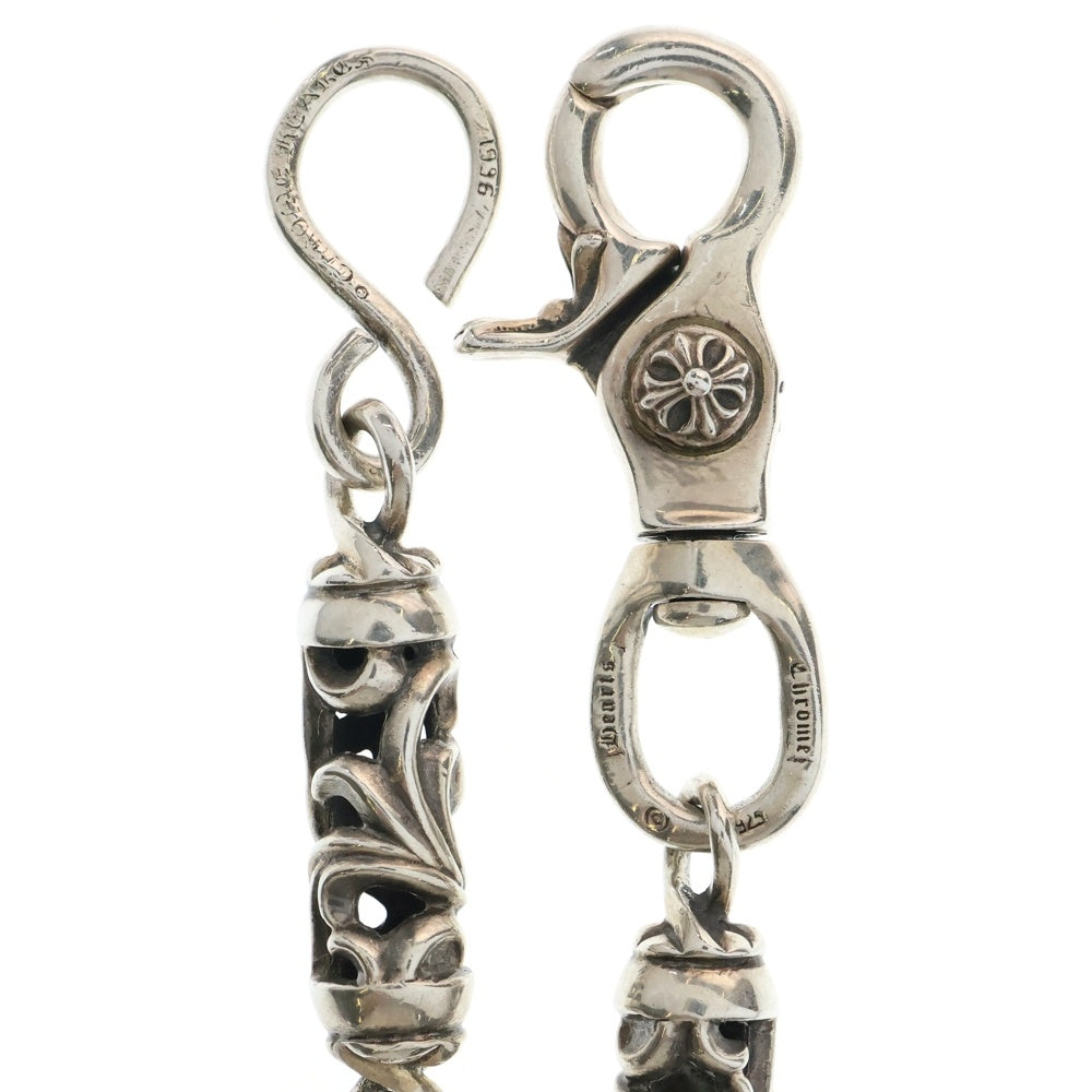 CHROME HEARTS(クロムハーツ) ROLLER LONG-S 1クリップ 9LINKロングローラーウォレットチェーン シルバー