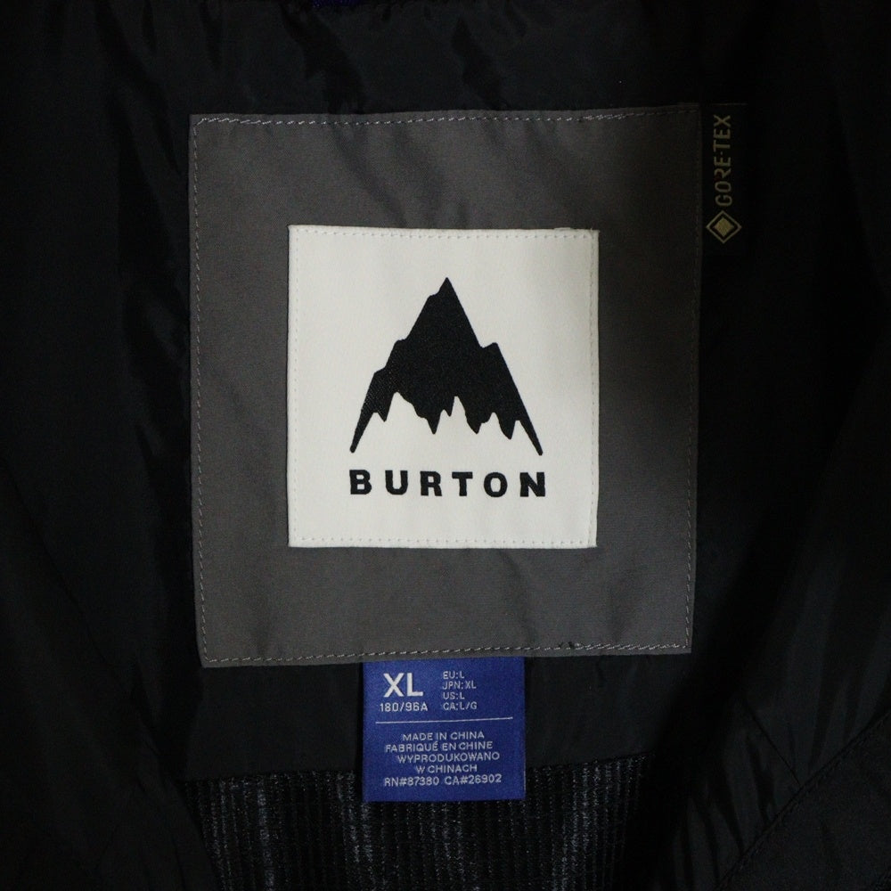 BURTON(バートン) GORE TEX ゴアテックス ロゴプリント ナイロンジャケット スキーウェア ブラック