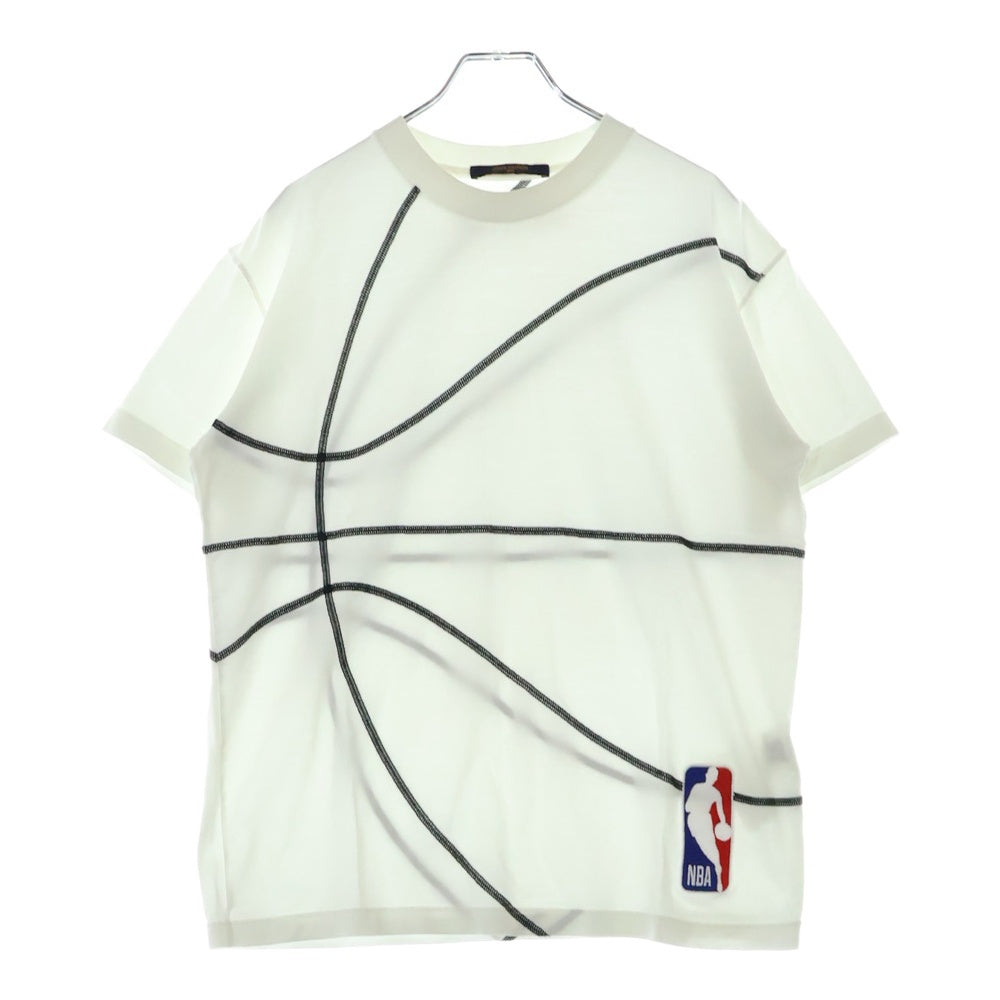 LOUIS VUITTON(ルイヴィトン) 21SS ×NBA ステッチデザイン 半袖Tシャツ カットソー ホワイト RM211M NPG HKY22W