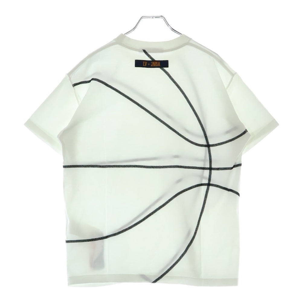 LOUIS VUITTON(ルイヴィトン) 21SS ×NBA ステッチデザイン 半袖Tシャツ カットソー ホワイト RM211M NPG HKY22W