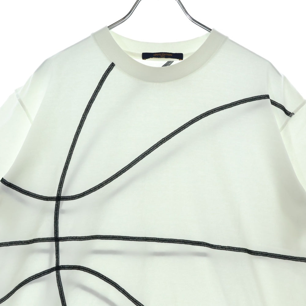 LOUIS VUITTON(ルイヴィトン) 21SS ×NBA ステッチデザイン 半袖Tシャツ カットソー ホワイト RM211M NPG HKY22W