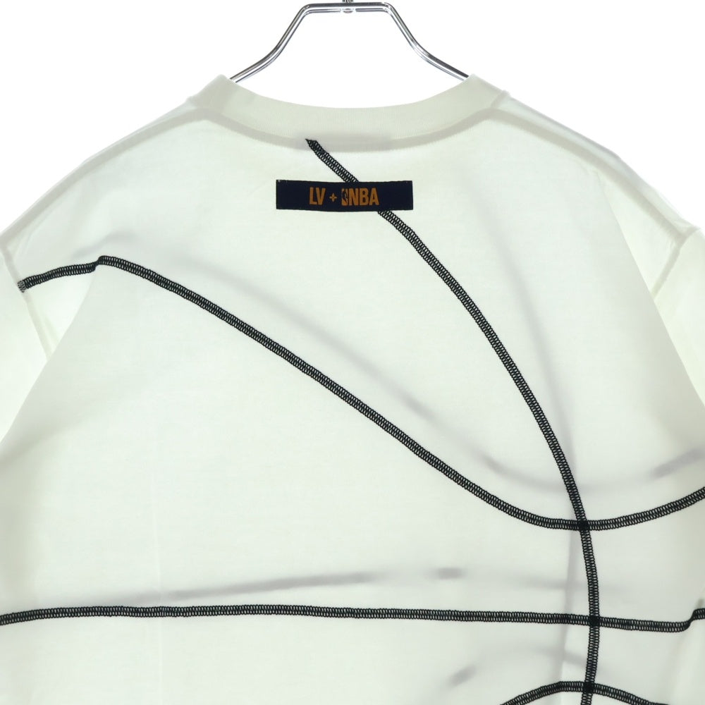 LOUIS VUITTON(ルイヴィトン) 21SS ×NBA ステッチデザイン 半袖Tシャツ カットソー ホワイト RM211M NPG HKY22W