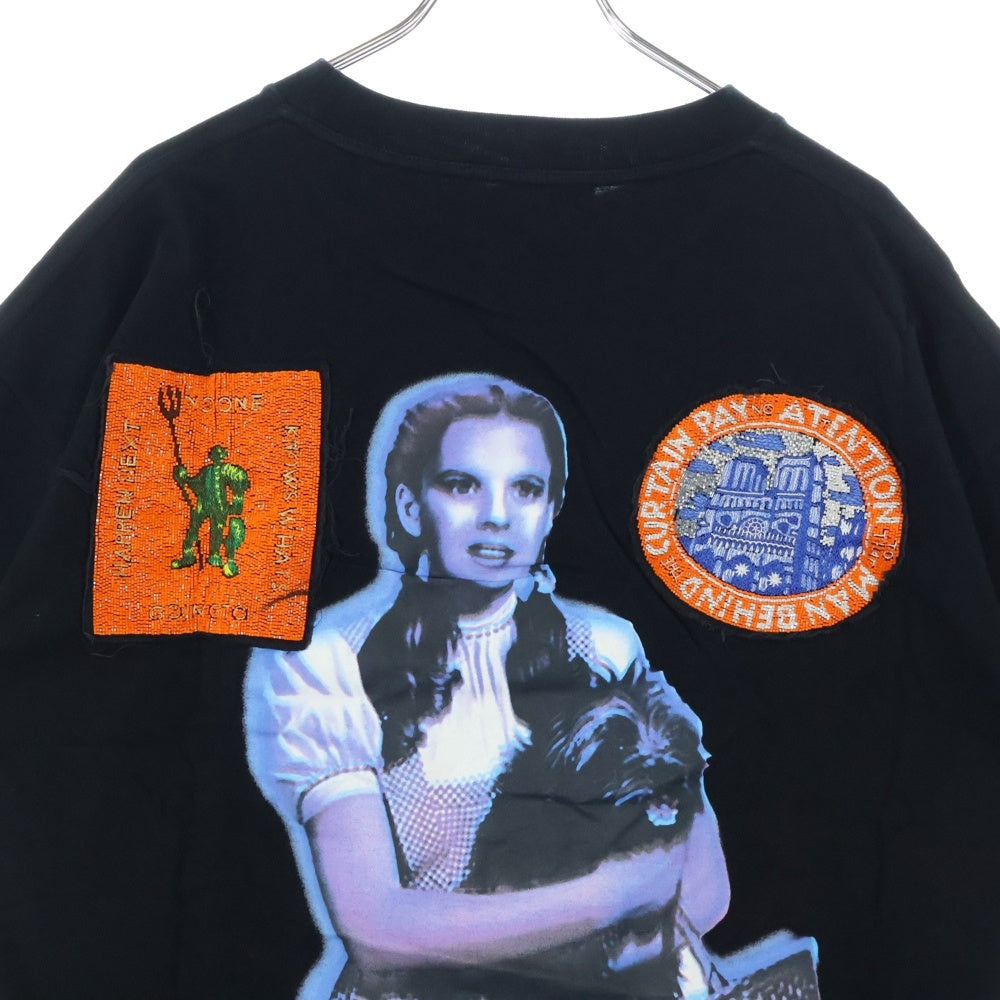 LOUIS VUITTON(ルイヴィトン) 19SS ビーズ装飾 ドロシープリント 半袖Tシャツ カットソー ブラック RM191 LVO HGY95W