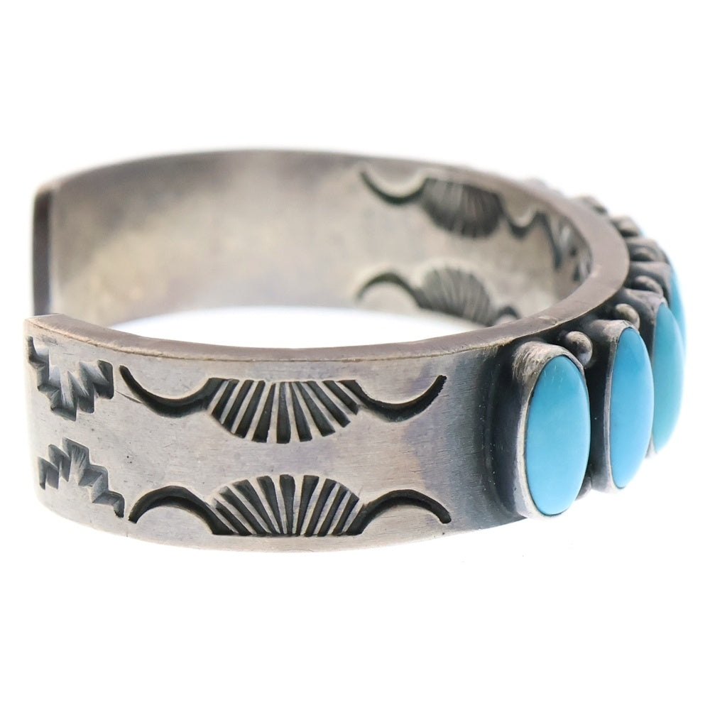 INDIAN JEWELRY(インディアンジュエリー) 9連ターコイズ シルバーバングル ブレスレット
