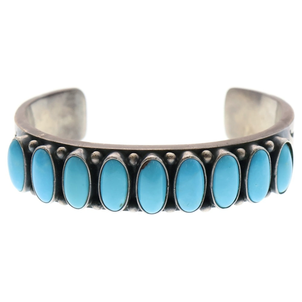 INDIAN JEWELRY(インディアンジュエリー) 9連ターコイズ シルバーバングル ブレスレット