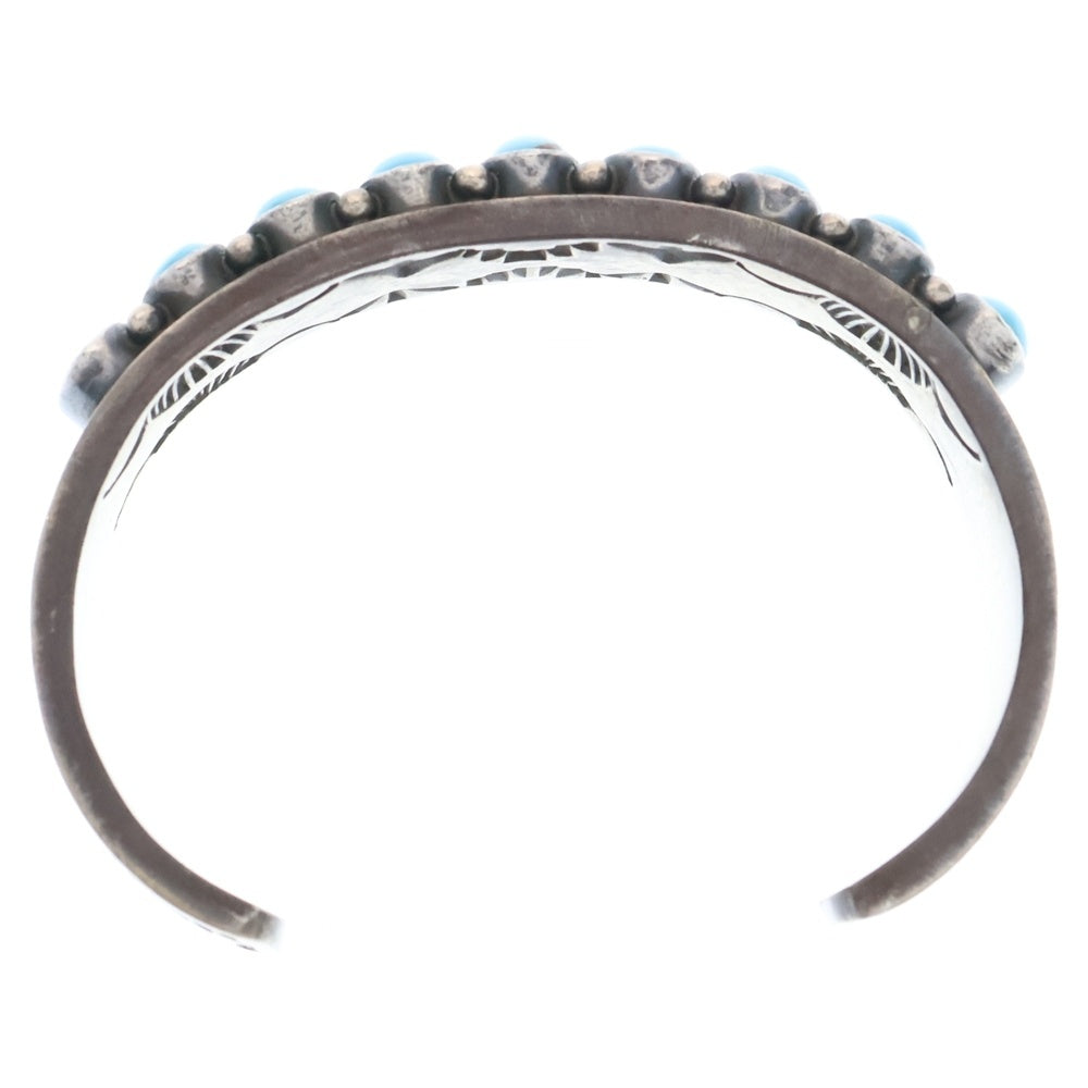 INDIAN JEWELRY(インディアンジュエリー) 9連ターコイズ シルバーバングル ブレスレット