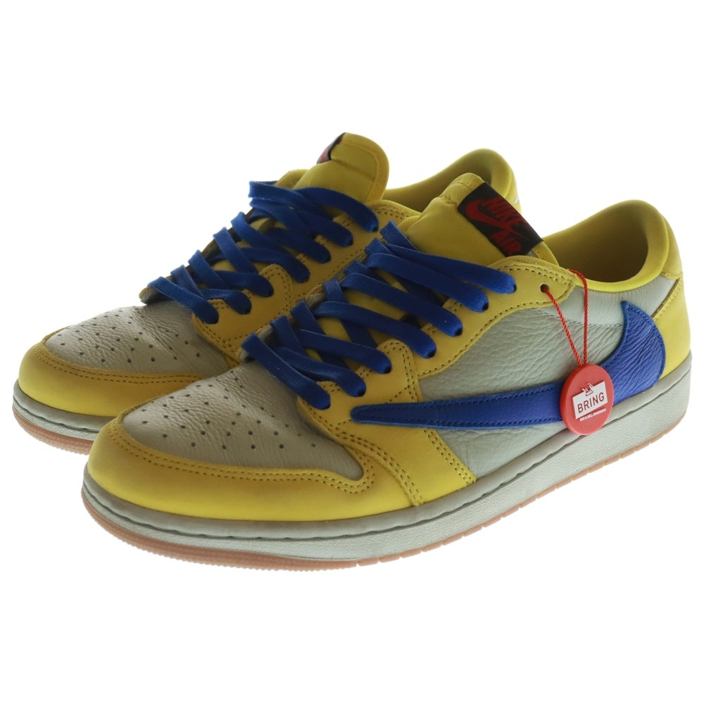 NIKE(ナイキ) ×TRAVIS SCOTT WMNS AIR JORDAN1 LOW OG SP トラヴィススコット ウィメンズ エアジョーダン1 カナリー ローカットスニーカー イエロー US11/28cm DZ4137-700