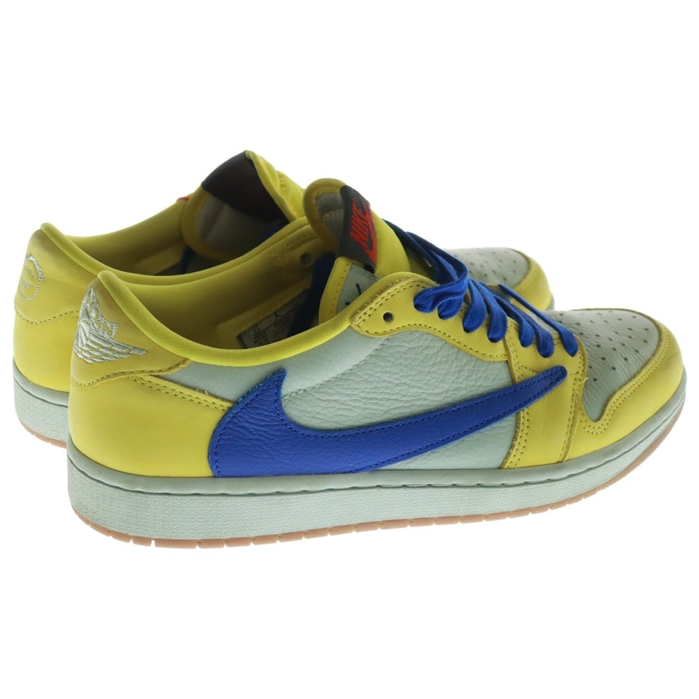 NIKE(ナイキ) ×TRAVIS SCOTT WMNS AIR JORDAN1 LOW OG SP トラヴィススコット ウィメンズ エアジョーダン1 カナリー ローカットスニーカー イエロー US11/28cm DZ4137-700