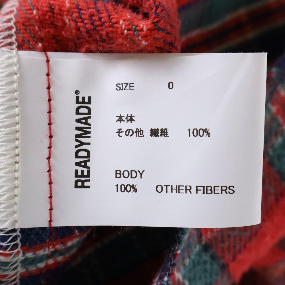 READY MADE(レディメイド) FRANNEL SHIRT 長袖チェックシャツ ネルシャツ レッド RE-CO-AS-00-00-256