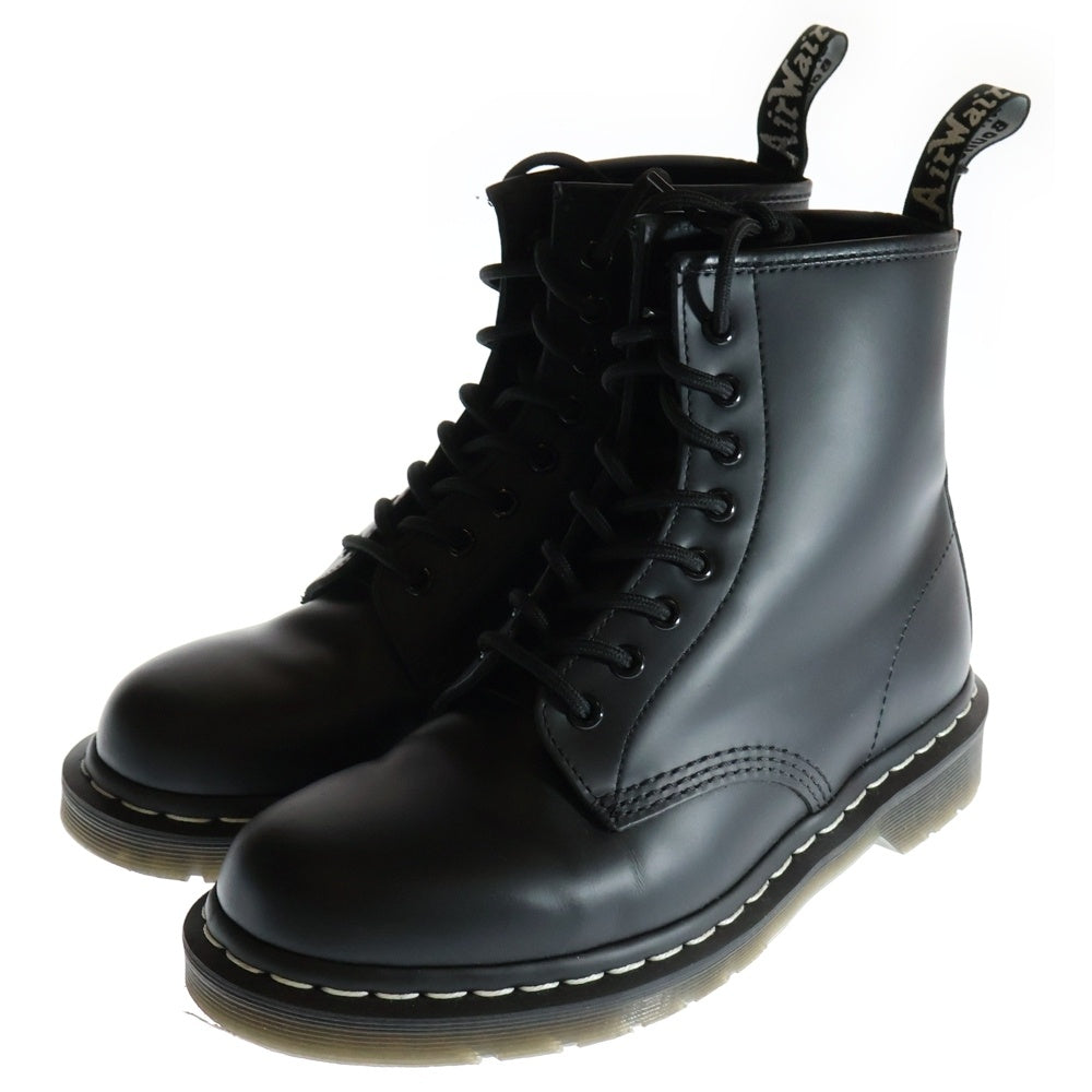 Dr.Martens(ドクターマーチン) ホワイトステッチ 8 ホール レースアップブーツ ブラック 24758001