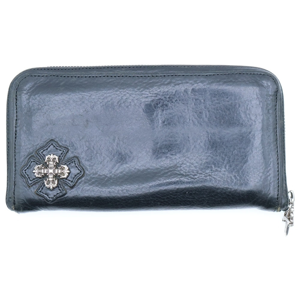 CHROME HEARTS(クロムハーツ) REC F ZIP フィリグリープラス ラウンドジップ長財布 ウォレット ブラック