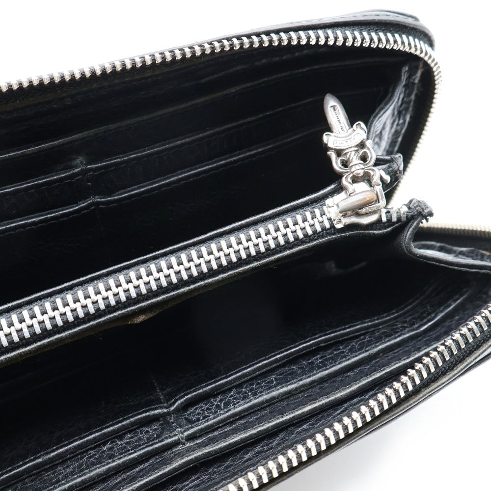 CHROME HEARTS(クロムハーツ) REC F ZIP フィリグリープラス ラウンドジップ長財布 ウォレット ブラック