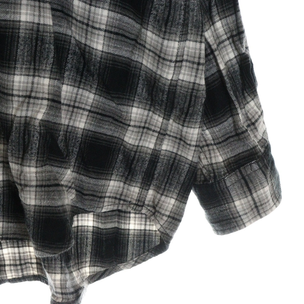 WIND AND SEA(ウィンダンシー) 21AW ×HYSTERIC GLAMOUR ヒステリックグラマー 長袖チェックシャツ ブラック WDS-HYS-3-04