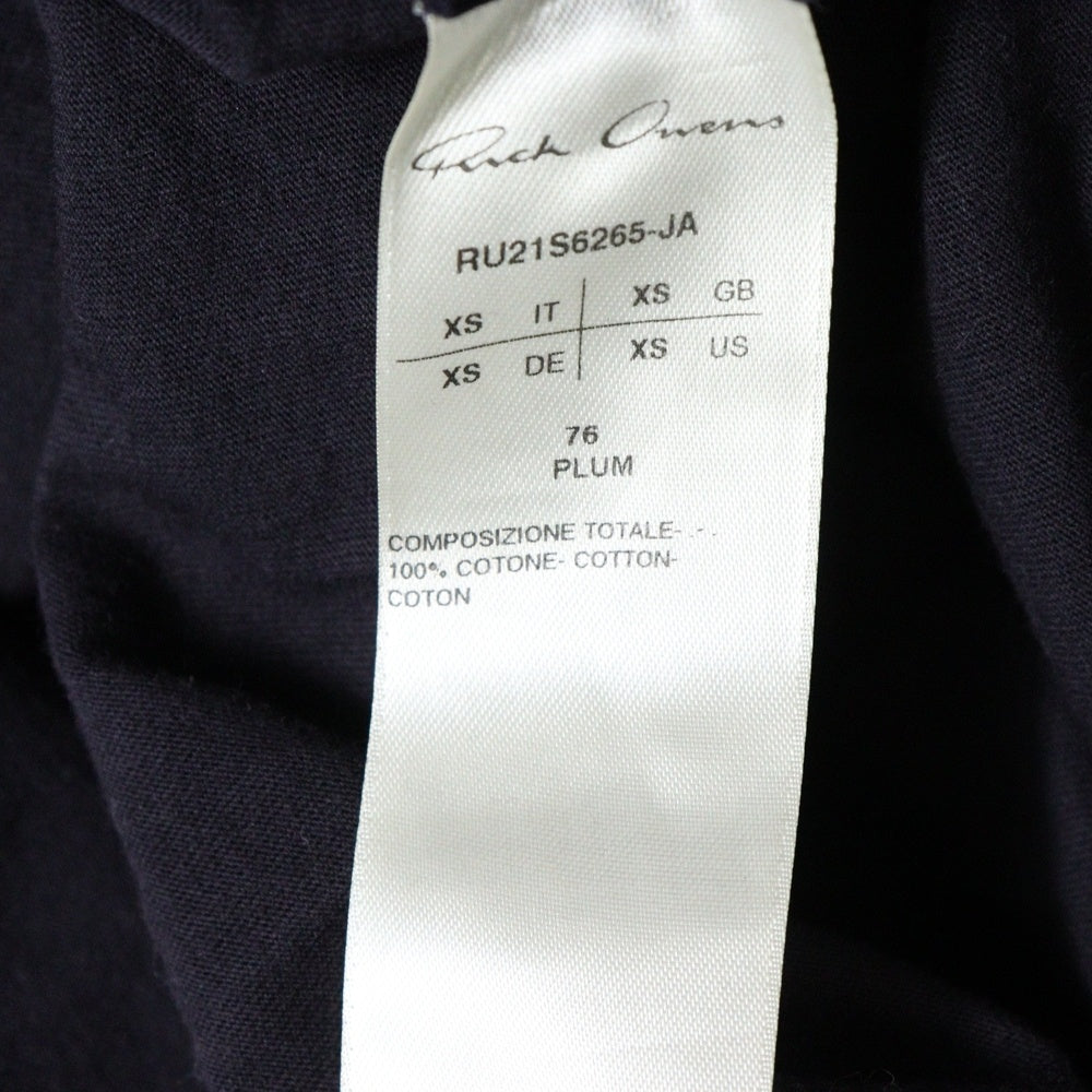 Rick Owens(リックオウエンス) 21SS クルーネック半袖Tシャツ カットソー ブラック RU21S6265