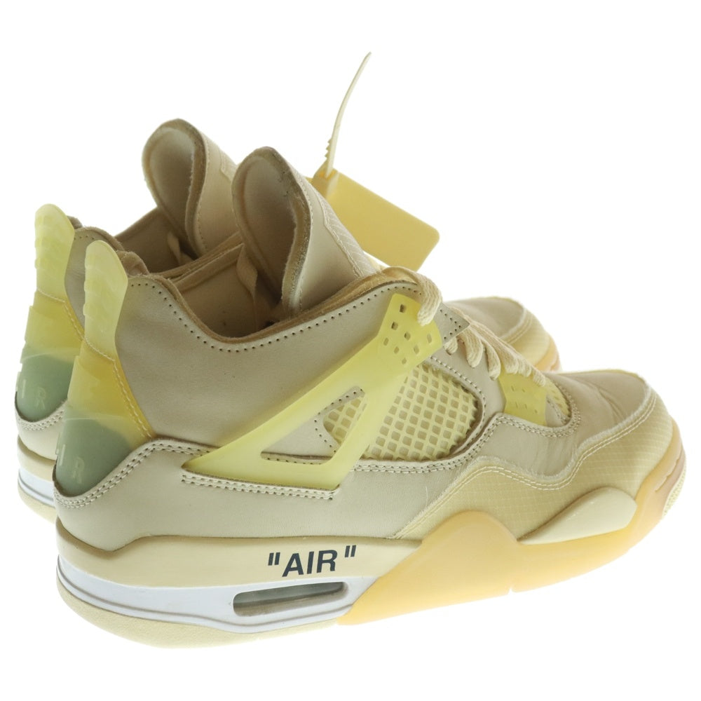 NIKE(ナイキ) ×OFF-WHITE WMNS AIR JORDAN 4 SP SAIL オフホワイト ウィメンズ エアジョーダン4 セイル ハイカットスニーカー アイボリー US9/26cm CV9388-100