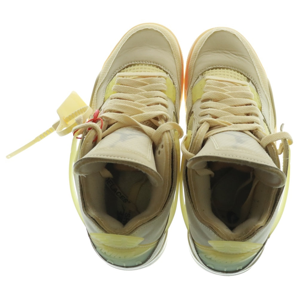 NIKE(ナイキ) ×OFF-WHITE WMNS AIR JORDAN 4 SP SAIL オフホワイト ウィメンズ エアジョーダン4 セイル ハイカットスニーカー アイボリー US9/26cm CV9388-100
